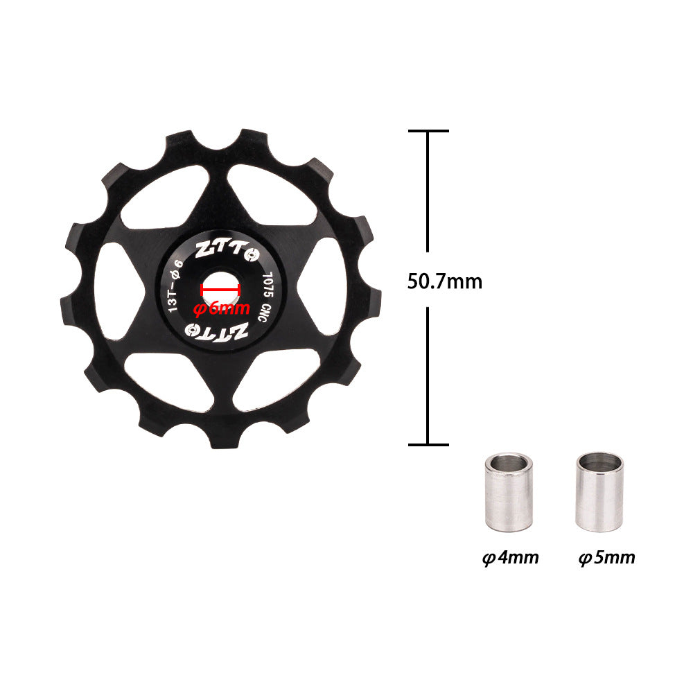 ZTTO 13T Aluminium Alloy Bike Rear Derailleur Pulley Bearing Wheel Guide Roller ZTTO 13T Aluminium Alloy Bike Rear Derailleur Pulley Bearing Wheel Guide Roller